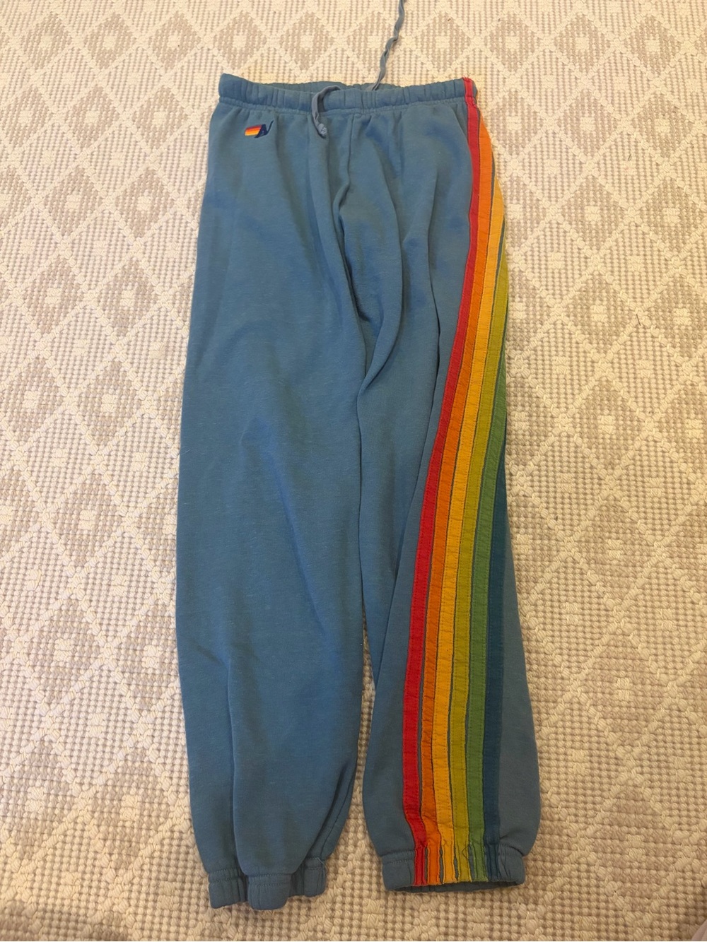 Aviator Nation blue 5 stripe sweatpants